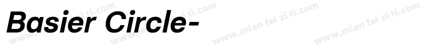 Basier Circle字体转换